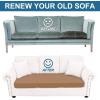 imageSmiry Printed Couch Cushion Covers Stretch Soft Couch Covers for Sofa Washable NonSlip Sofa Slipcover Furniture Protector for Indoor and Outdoor 3 Pack Dark GreyCamel