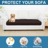 imageSmiry Printed Couch Cushion Covers Stretch Soft Couch Covers for Sofa Washable NonSlip Sofa Slipcover Furniture Protector for Indoor and Outdoor 3 Pack Dark GreyChocolate