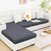 imageSmiry Printed Couch Cushion Covers Stretch Soft Couch Covers for Sofa Washable NonSlip Sofa Slipcover Furniture Protector for Indoor and Outdoor 3 Pack Dark GreyDark Grey