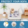 imageSmiry Printed Couch Cushion Covers Stretch Soft Couch Covers for Sofa Washable NonSlip Sofa Slipcover Furniture Protector for Indoor and Outdoor 3 Pack Dark GreyBeige