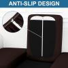 imageSmiry Printed Couch Cushion Covers Stretch Soft Couch Covers for Sofa Washable NonSlip Sofa Slipcover Furniture Protector for Indoor and Outdoor 3 Pack Dark GreyChocolate