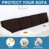 imageSmiry Printed Couch Cushion Covers Stretch Soft Couch Covers for Sofa Washable NonSlip Sofa Slipcover Furniture Protector for Indoor and Outdoor 3 Pack Dark GreyChocolate