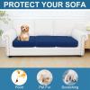 imageSmiry Printed Couch Cushion Covers Stretch Soft Couch Covers for Sofa Washable NonSlip Sofa Slipcover Furniture Protector for Indoor and Outdoor 3 Pack Dark GreyNavy
