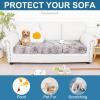 imageSmiry Printed Couch Cushion Covers Stretch Soft Couch Covers for Sofa Washable NonSlip Sofa Slipcover Furniture Protector for Indoor and Outdoor 3 Pack Dark GreyBrown and White