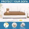 imageSmiry Printed Couch Cushion Covers Stretch Soft Couch Covers for Sofa Washable NonSlip Sofa Slipcover Furniture Protector for Indoor and Outdoor 3 Pack Dark GreyCamel
