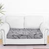 imageSmiry Printed Couch Cushion Covers Stretch Soft Couch Covers for Sofa Washable NonSlip Sofa Slipcover Furniture Protector for Indoor and Outdoor 3 Pack Dark GreyGrey and Black