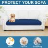 imageSmiry Printed Couch Cushion Covers Stretch Soft Couch Covers for Sofa Washable NonSlip Sofa Slipcover Furniture Protector for Indoor and Outdoor 3 Pack Dark GreyNavy
