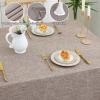 imageSmiry Rectangle Table Cloth Linen Textured Waterproof Spillproof AntiWrinkle Burlap Tablecloth Washable Decorative Fabric Table Cover for Dining Party Banquet 52 x 70 Inch BeigeCoffee