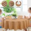 imageSmiry Rectangle Table Cloth Linen Textured Waterproof Spillproof AntiWrinkle Burlap Tablecloth Washable Decorative Fabric Table Cover for Dining Party Banquet 52 x 70 Inch BeigeAmber Bronze
