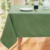 imageSmiry Rectangle Table Cloth Linen Textured Waterproof Spillproof AntiWrinkle Burlap Tablecloth Washable Decorative Fabric Table Cover for Dining Party Banquet 52 x 70 Inch BeigeOlive Green