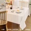 imageSmiry Rectangle Table Cloth Linen Textured Waterproof Spillproof AntiWrinkle Burlap Tablecloth Washable Decorative Fabric Table Cover for Dining Party Banquet 52 x 70 Inch BeigeTan