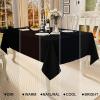 imageSmiry Rectangle Table Cloth Linen Textured Waterproof Spillproof AntiWrinkle Burlap Tablecloth Washable Decorative Fabric Table Cover for Dining Party Banquet 52 x 70 Inch BeigeBlack