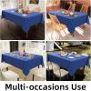 imageSmiry Rectangle Table Cloth Linen Textured Waterproof Spillproof AntiWrinkle Burlap Tablecloth Washable Decorative Fabric Table Cover for Dining Party Banquet 52 x 70 Inch BeigeIndigo