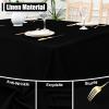 imageSmiry Rectangle Table Cloth Linen Textured Waterproof Spillproof AntiWrinkle Burlap Tablecloth Washable Decorative Fabric Table Cover for Dining Party Banquet 52 x 70 Inch BeigeBlack