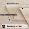 imageSmiry Rectangle Table Cloth Linen Textured Waterproof Spillproof AntiWrinkle Burlap Tablecloth Washable Decorative Fabric Table Cover for Dining Party Banquet 52 x 70 Inch BeigeChampagne