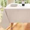imageSmiry Rectangle Table Cloth Linen Textured Waterproof Spillproof AntiWrinkle Burlap Tablecloth Washable Decorative Fabric Table Cover for Dining Party Banquet 52 x 70 Inch BeigeTan
