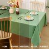 imageSmiry Rectangle Table Cloth Linen Textured Waterproof Spillproof AntiWrinkle Burlap Tablecloth Washable Decorative Fabric Table Cover for Dining Party Banquet 52 x 70 Inch BeigeOlive Green