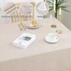 imageSmiry Rectangle Table Cloth Linen Textured Waterproof Spillproof AntiWrinkle Burlap Tablecloth Washable Decorative Fabric Table Cover for Dining Party Banquet 52 x 70 Inch BeigeTan