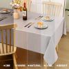 imageSmiry Rectangle Table Cloth Linen Textured Waterproof Spillproof AntiWrinkle Burlap Tablecloth Washable Decorative Fabric Table Cover for Dining Party Banquet 52 x 70 Inch BeigeCoffee