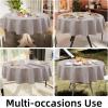 imageSmiry Rectangle Table Cloth Linen Textured Waterproof Spillproof AntiWrinkle Burlap Tablecloth Washable Decorative Fabric Table Cover for Dining Party Banquet 52 x 70 Inch BeigeCoffee