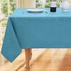 imageSmiry Rectangle Table Cloth Linen Textured Waterproof Spillproof AntiWrinkle Burlap Tablecloth Washable Decorative Fabric Table Cover for Dining Party Banquet 52 x 70 Inch BeigeTeal