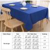 imageSmiry Rectangle Table Cloth Linen Textured Waterproof Spillproof AntiWrinkle Burlap Tablecloth Washable Decorative Fabric Table Cover for Dining Party Banquet 52 x 70 Inch BeigeIndigo