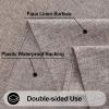 imageSmiry Rectangle Table Cloth Linen Textured Waterproof Spillproof AntiWrinkle Burlap Tablecloth Washable Decorative Fabric Table Cover for Dining Party Banquet 52 x 70 Inch BeigeCoffee