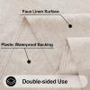 imageSmiry Rectangle Table Cloth Linen Textured Waterproof Spillproof AntiWrinkle Burlap Tablecloth Washable Decorative Fabric Table Cover for Dining Party Banquet 52 x 70 Inch BeigeTan