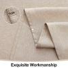 imageSmiry Rectangle Table Cloth Linen Textured Waterproof Spillproof AntiWrinkle Burlap Tablecloth Washable Decorative Fabric Table Cover for Dining Party Banquet 52 x 70 Inch BeigeLinen