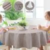 imageSmiry Rectangle Table Cloth Linen Textured Waterproof Spillproof AntiWrinkle Burlap Tablecloth Washable Decorative Fabric Table Cover for Dining Party Banquet 52 x 70 Inch BeigeCoffee