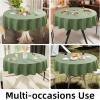 imageSmiry Rectangle Table Cloth Linen Textured Waterproof Spillproof AntiWrinkle Burlap Tablecloth Washable Decorative Fabric Table Cover for Dining Party Banquet 52 x 70 Inch BeigeOlive Green