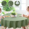 imageSmiry Rectangle Table Cloth Linen Textured Waterproof Spillproof AntiWrinkle Burlap Tablecloth Washable Decorative Fabric Table Cover for Dining Party Banquet 52 x 70 Inch BeigeOlive Green