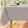 imageSmiry Rectangle Table Cloth Linen Textured Waterproof Spillproof AntiWrinkle Burlap Tablecloth Washable Decorative Fabric Table Cover for Dining Party Banquet 52 x 70 Inch BeigeCoffee