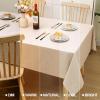 imageSmiry Rectangle Table Cloth Linen Textured Waterproof Spillproof AntiWrinkle Burlap Tablecloth Washable Decorative Fabric Table Cover for Dining Party Banquet 52 x 70 Inch BeigeChampagne