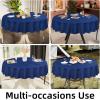 imageSmiry Rectangle Table Cloth Linen Textured Waterproof Spillproof AntiWrinkle Burlap Tablecloth Washable Decorative Fabric Table Cover for Dining Party Banquet 52 x 70 Inch BeigeIndigo