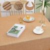 imageSmiry Rectangle Table Cloth Linen Textured Waterproof Spillproof AntiWrinkle Burlap Tablecloth Washable Decorative Fabric Table Cover for Dining Party Banquet 52 x 70 Inch BeigeAmber Bronze