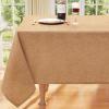 imageSmiry Rectangle Table Cloth Linen Textured Waterproof Spillproof AntiWrinkle Burlap Tablecloth Washable Decorative Fabric Table Cover for Dining Party Banquet 52 x 70 Inch BeigeAmber Bronze