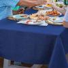 imageSmiry Rectangle Table Cloth Linen Textured Waterproof Spillproof AntiWrinkle Burlap Tablecloth Washable Decorative Fabric Table Cover for Dining Party Banquet 52 x 70 Inch BeigeIndigo