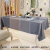 imageSmiry Rectangle Table Cloth Linen Textured Waterproof Spillproof AntiWrinkle Burlap Tablecloth Washable Decorative Fabric Table Cover for Dining Party Banquet 52 x 70 Inch BeigeGrey