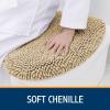 imageSmiry Soft Chenille Bathroom Toilet Lid Cover Machine Washable Covers 175x15 Fits Most Round Elongated and Oblong Lids Accessories Decor WhiteBeige