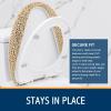 imageSmiry Soft Chenille Bathroom Toilet Lid Cover Machine Washable Covers 175x15 Fits Most Round Elongated and Oblong Lids Accessories Decor WhiteBeige