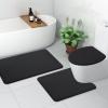 imageSmiry Soft Chenille Bathroom Toilet Lid Cover Machine Washable Covers 175x15 Fits Most Round Elongated and Oblong Lids Accessories Decor WhiteBlack
