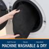 imageSmiry Soft Chenille Bathroom Toilet Lid Cover Machine Washable Covers 175x15 Fits Most Round Elongated and Oblong Lids Accessories Decor WhiteBlack