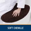 imageSmiry Soft Chenille Bathroom Toilet Lid Cover Machine Washable Covers 175x15 Fits Most Round Elongated and Oblong Lids Accessories Decor WhiteBrown