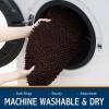 imageSmiry Soft Chenille Bathroom Toilet Lid Cover Machine Washable Covers 175x15 Fits Most Round Elongated and Oblong Lids Accessories Decor WhiteBrown