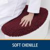 imageSmiry Soft Chenille Bathroom Toilet Lid Cover Machine Washable Covers 175x15 Fits Most Round Elongated and Oblong Lids Accessories Decor WhiteBurgundy