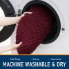 imageSmiry Soft Chenille Bathroom Toilet Lid Cover Machine Washable Covers 175x15 Fits Most Round Elongated and Oblong Lids Accessories Decor WhiteBurgundy