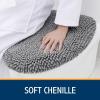 imageSmiry Soft Chenille Bathroom Toilet Lid Cover Machine Washable Covers 175x15 Fits Most Round Elongated and Oblong Lids Accessories Decor WhiteGray
