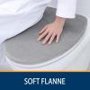 imageSmiry Soft Chenille Bathroom Toilet Lid Cover Machine Washable Covers 175x15 Fits Most Round Elongated and Oblong Lids Accessories Decor WhiteGrey