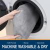 imageSmiry Soft Chenille Bathroom Toilet Lid Cover Machine Washable Covers 175x15 Fits Most Round Elongated and Oblong Lids Accessories Decor WhiteGrey